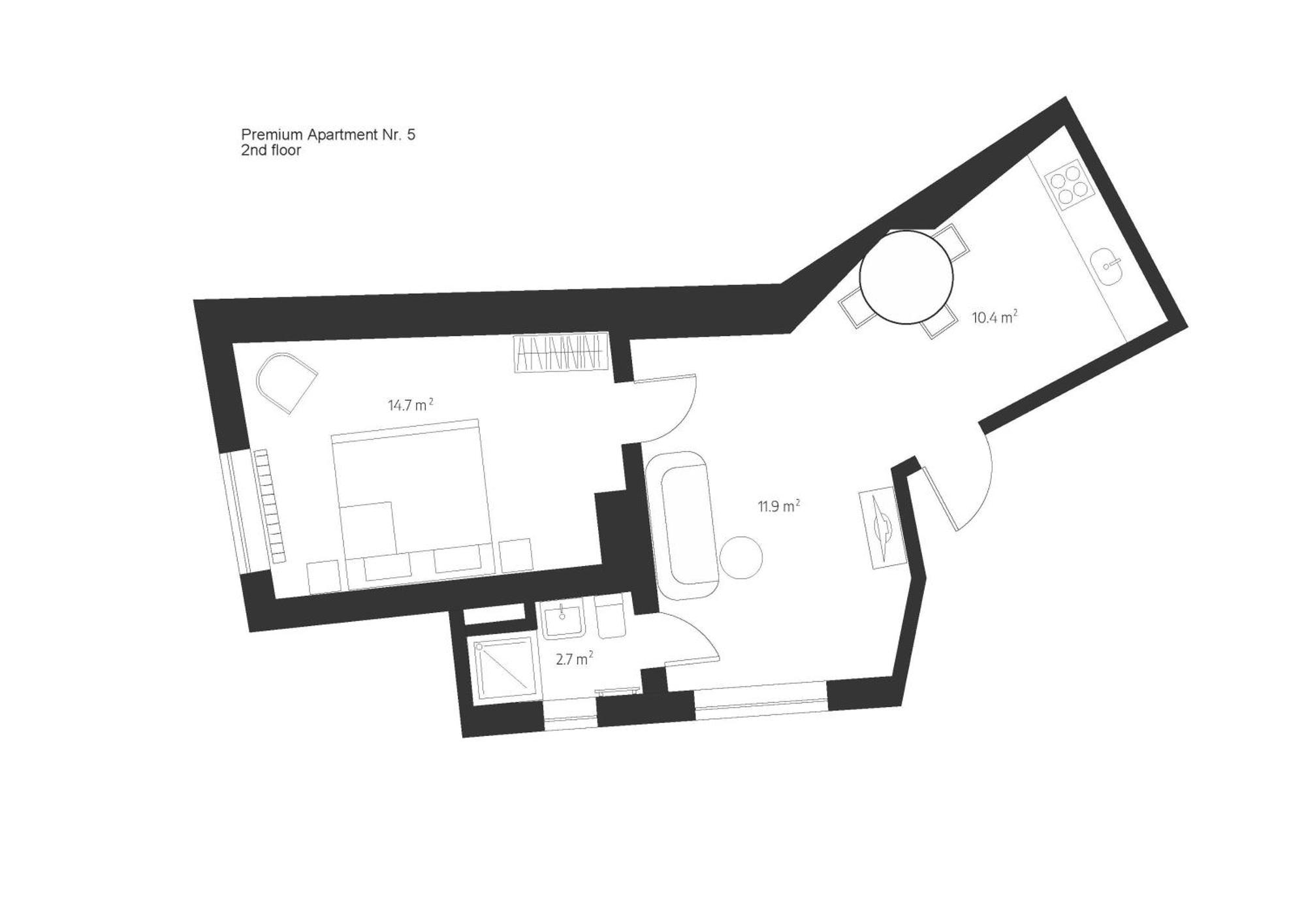 Centra Nams - Center Apartments Cēsis 객실 사진