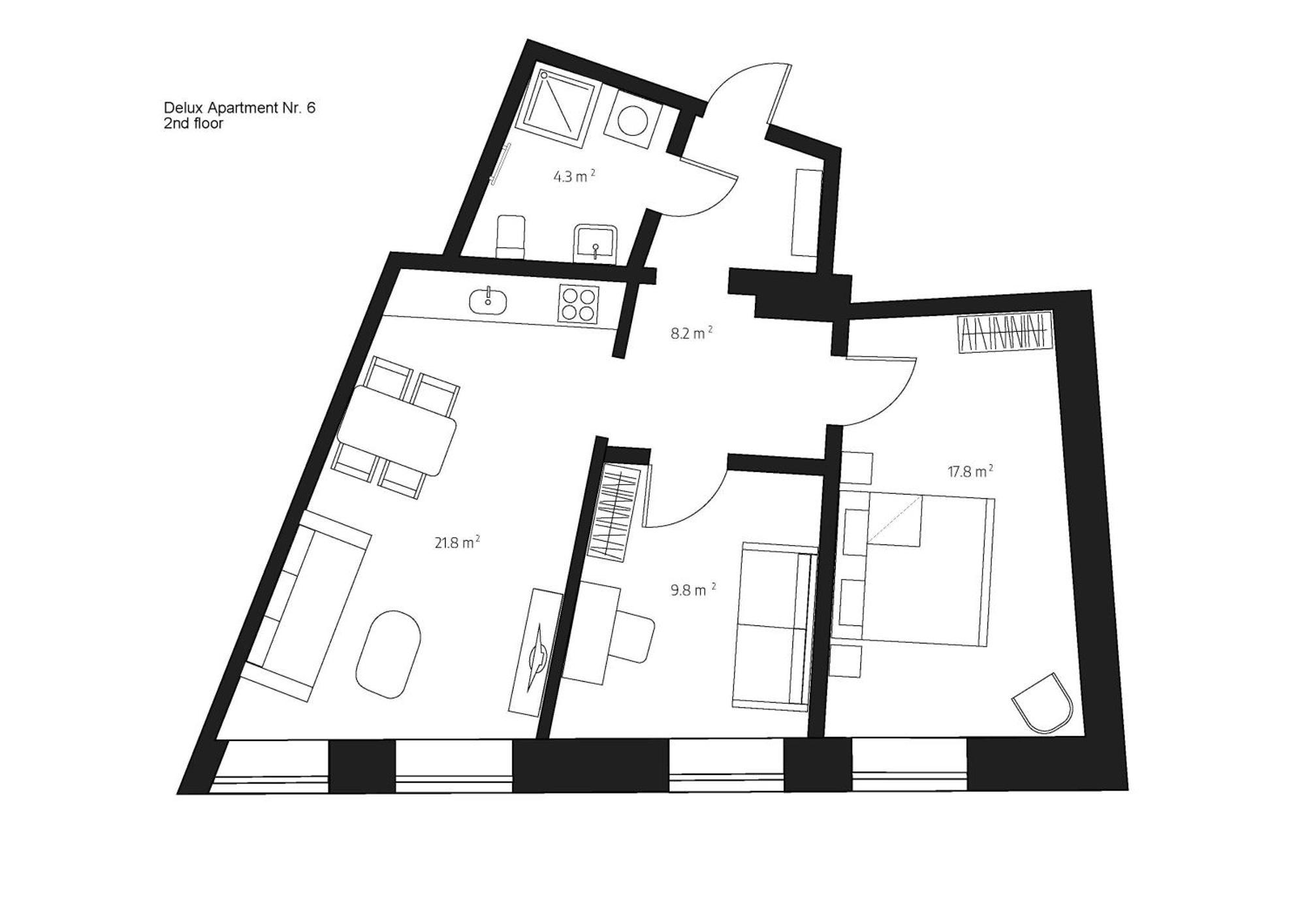 Centra Nams - Center Apartments Cēsis 객실 사진